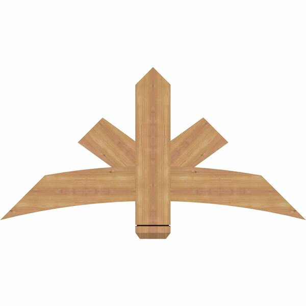 Ekena Millwork Alberta Smooth Timber Gable Bracket, Western Red Cedar, 48"W x 24"H x 1 1/2"D x 5 1/2"F, 12/12 Pitch GBW048X24X0206ALB00SWR - main